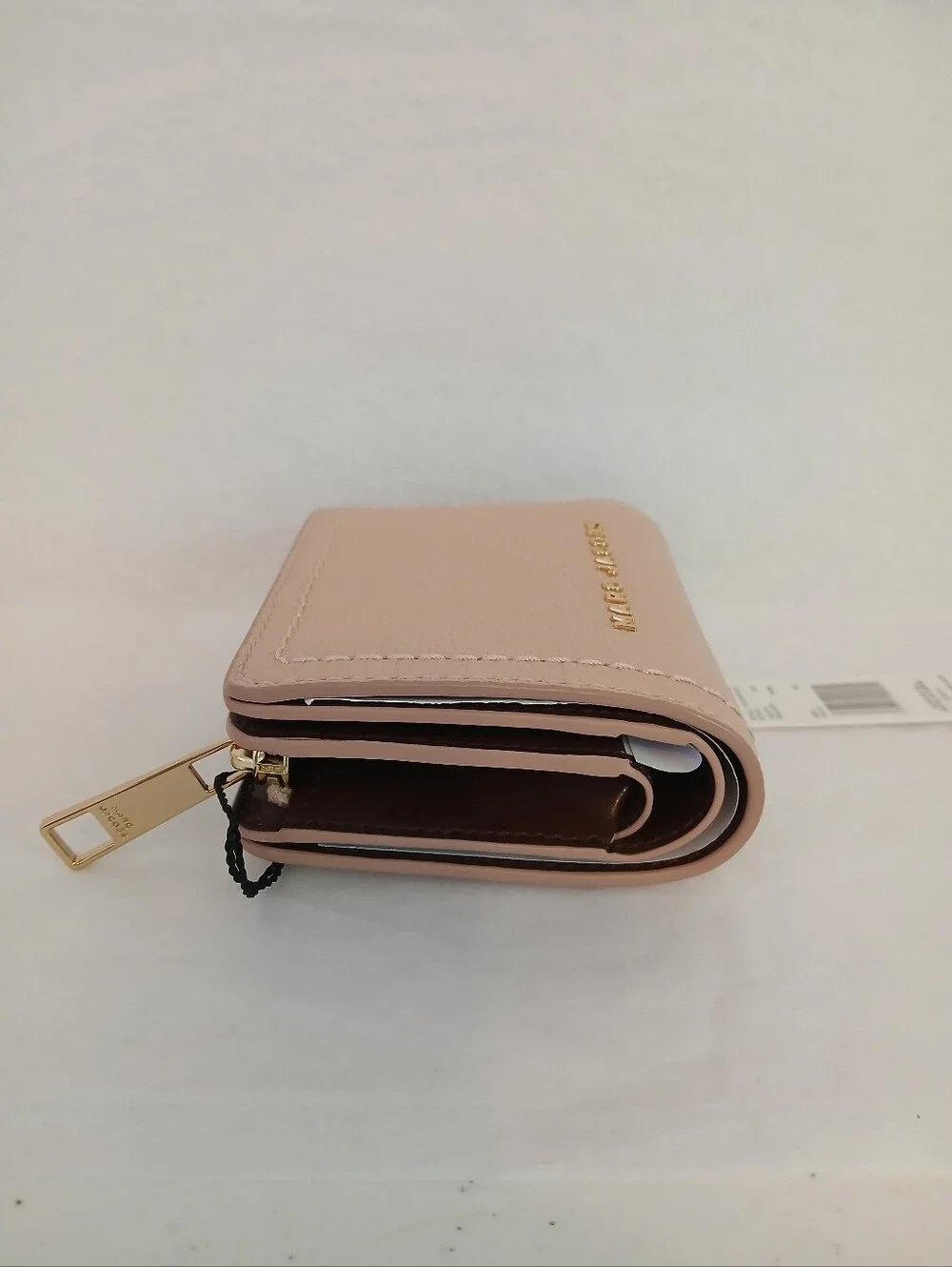 Marc Jacobs Leather The Groove Compact Mini Wallet Rose, Colorblock - Picture 6 of 11